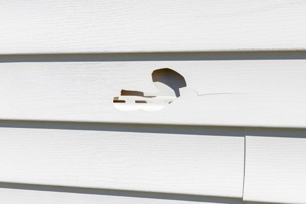 White Vinyl Siding Repair in Dover